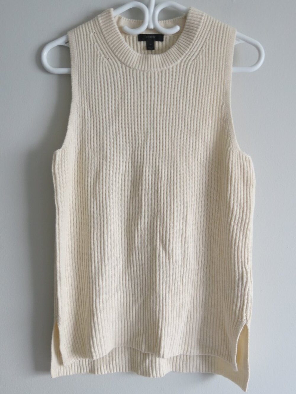 J. Crew Black Label Wool Blend Sleeveless Ribbed Knit Crewneck Sweater Medium